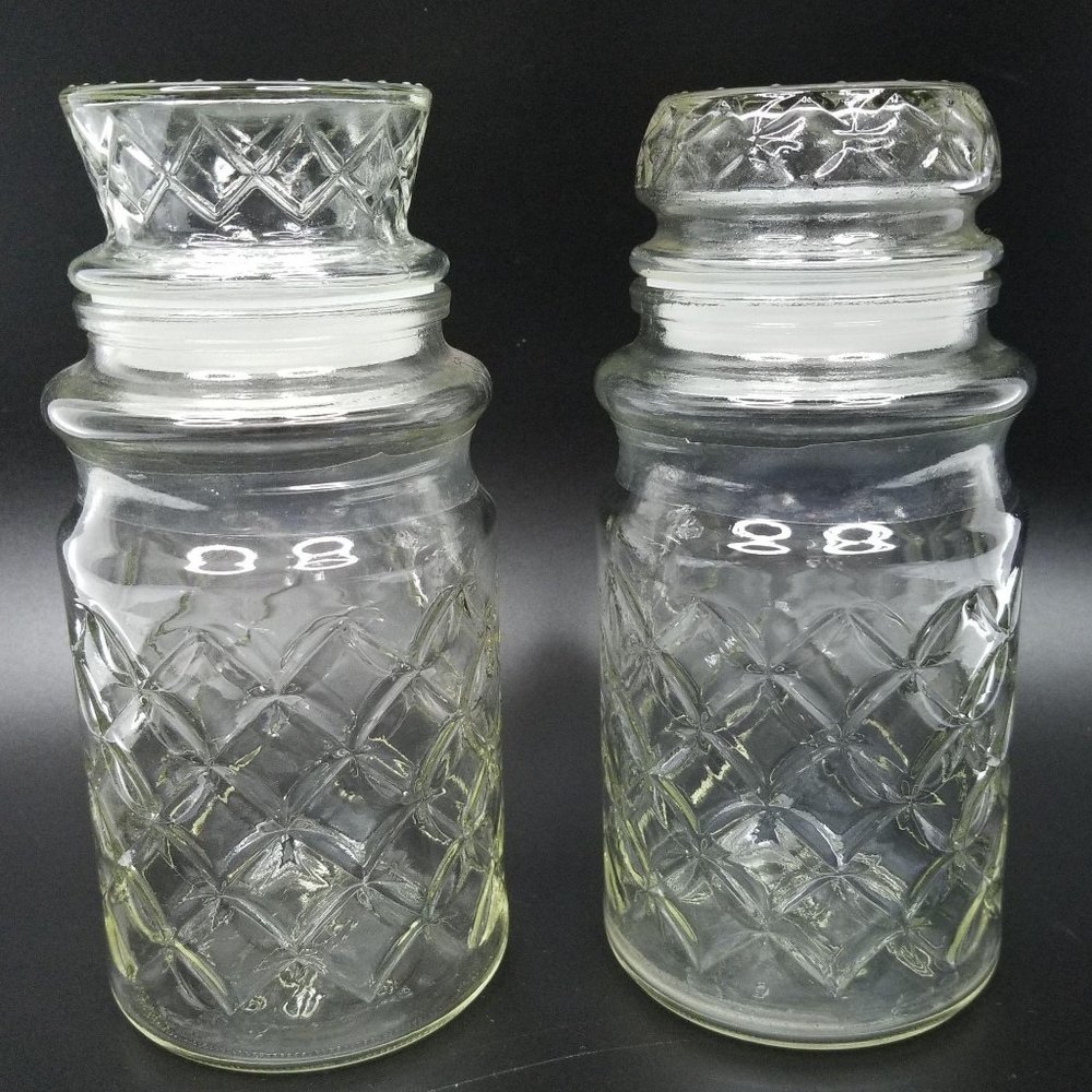 Vintage 1984 Planters Peanuts Jars Mr Peanut Glass
